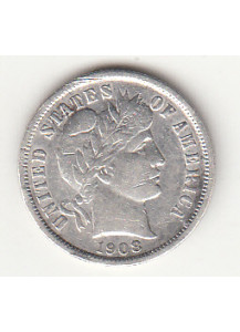 1908 - 10 Cents (Dime) Argento Dollaro Stati Uniti Dime BB++